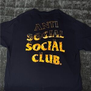 Anti Social Social Club Tee with Fire Logo